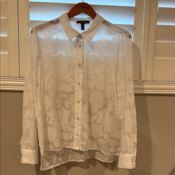 Ellen Tracy Other - NWOT Ellen Tracy White Floral Men's Shirt